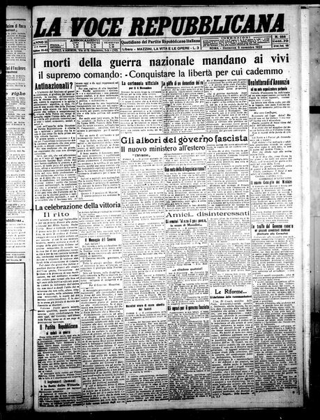 La voce repubblicana : quotidiano del Partito repubblicano italiano