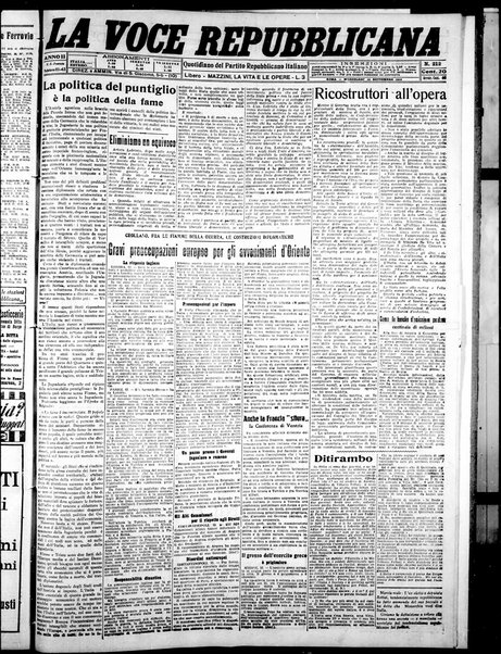 La voce repubblicana : quotidiano del Partito repubblicano italiano