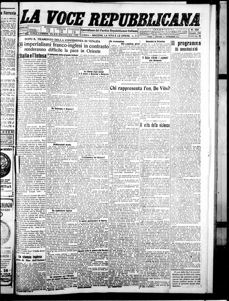 La voce repubblicana : quotidiano del Partito repubblicano italiano