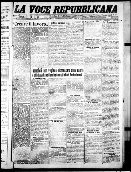 La voce repubblicana : quotidiano del Partito repubblicano italiano