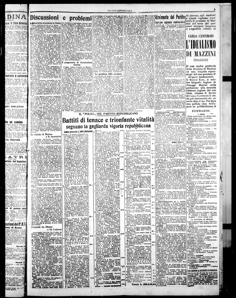 La voce repubblicana : quotidiano del Partito repubblicano italiano