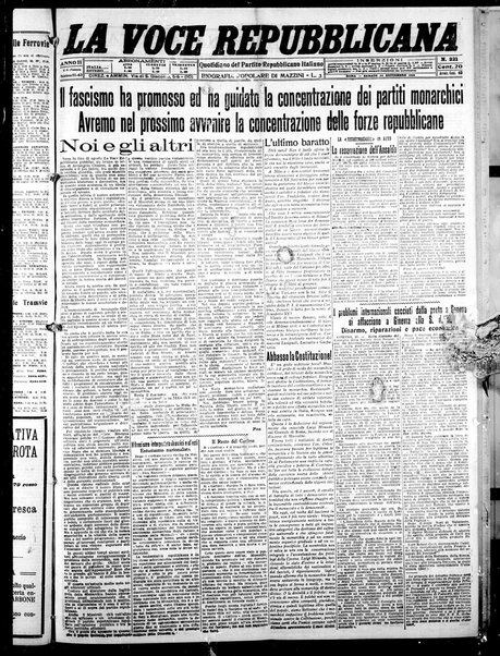 La voce repubblicana : quotidiano del Partito repubblicano italiano