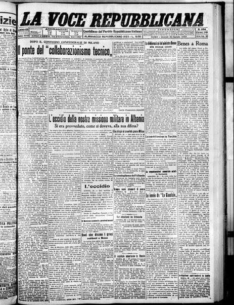 La voce repubblicana : quotidiano del Partito repubblicano italiano