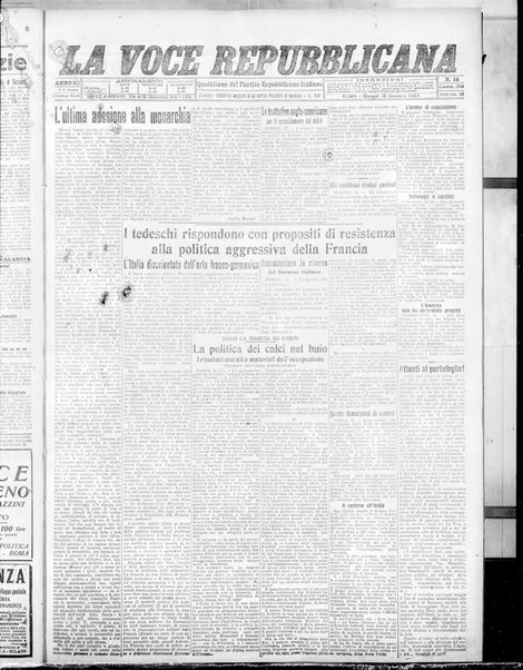 La voce repubblicana : quotidiano del Partito repubblicano italiano