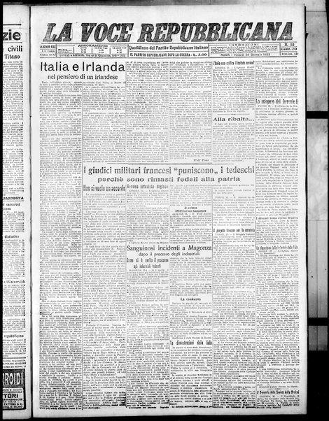 La voce repubblicana : quotidiano del Partito repubblicano italiano