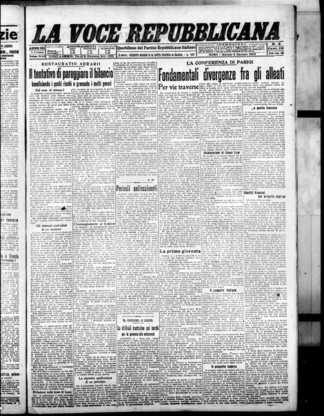 La voce repubblicana : quotidiano del Partito repubblicano italiano