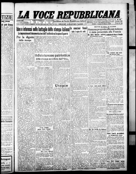 La voce repubblicana : quotidiano del Partito repubblicano italiano