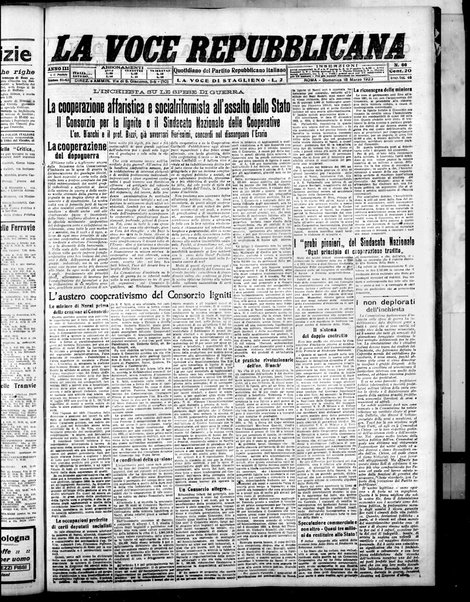 La voce repubblicana : quotidiano del Partito repubblicano italiano