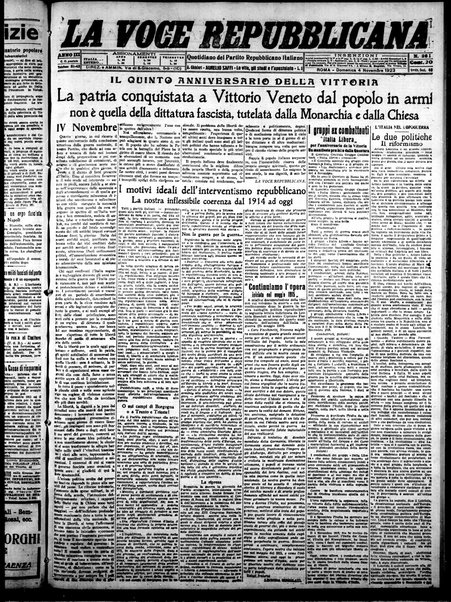 La voce repubblicana : quotidiano del Partito repubblicano italiano