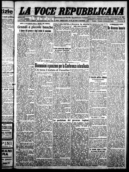 La voce repubblicana : quotidiano del Partito repubblicano italiano