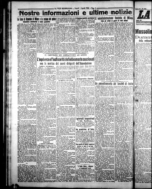 La voce repubblicana : quotidiano del Partito repubblicano italiano