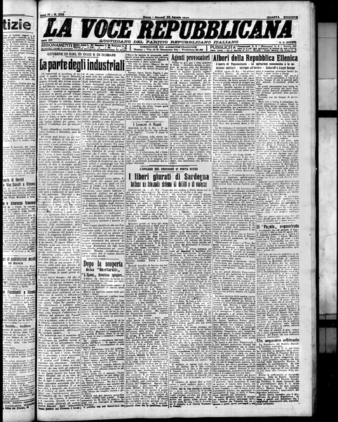 La voce repubblicana : quotidiano del Partito repubblicano italiano