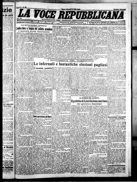 La voce repubblicana : quotidiano del Partito repubblicano italiano