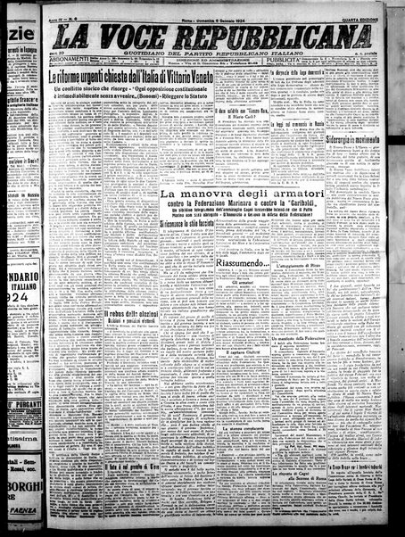 La voce repubblicana : quotidiano del Partito repubblicano italiano