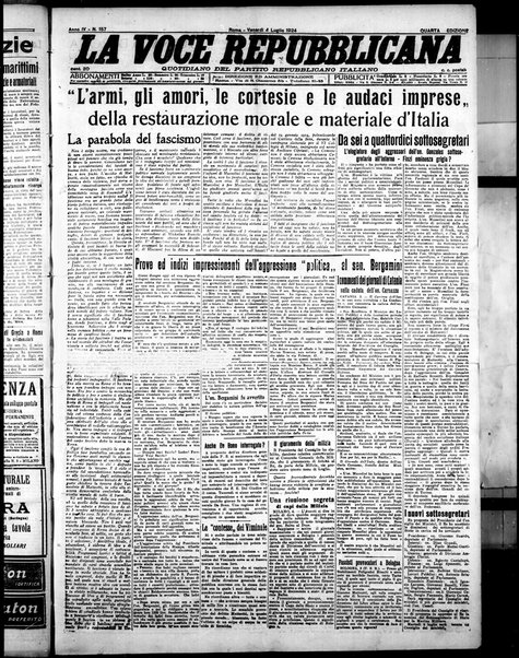 La voce repubblicana : quotidiano del Partito repubblicano italiano