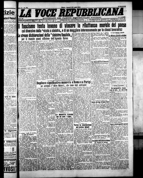 La voce repubblicana : quotidiano del Partito repubblicano italiano