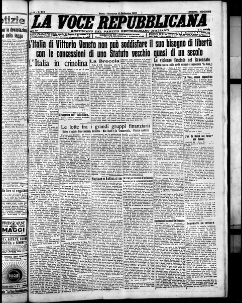 La voce repubblicana : quotidiano del Partito repubblicano italiano