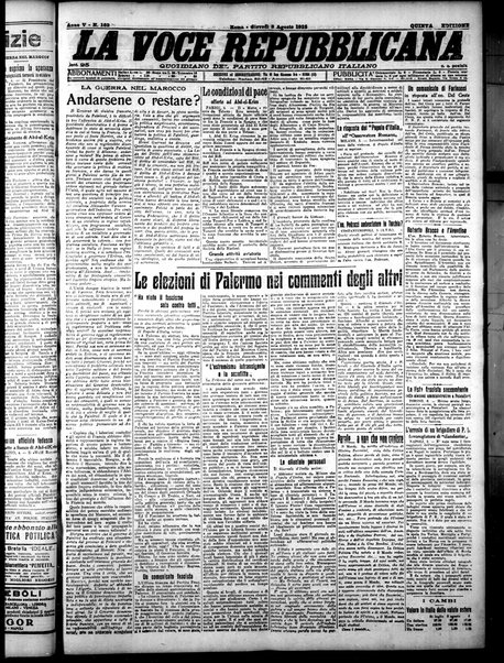 La voce repubblicana : quotidiano del Partito repubblicano italiano