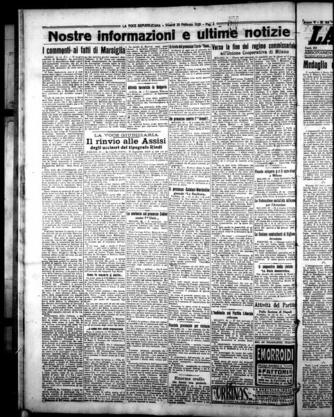 La voce repubblicana : quotidiano del Partito repubblicano italiano