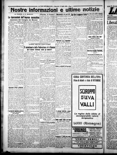 La voce repubblicana : quotidiano del Partito repubblicano italiano