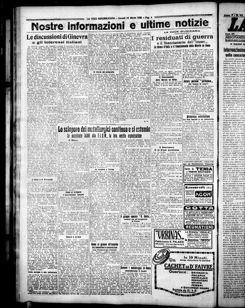 La voce repubblicana : quotidiano del Partito repubblicano italiano