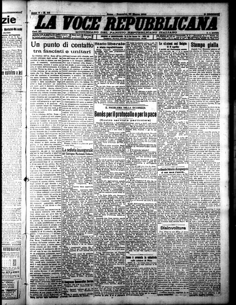 La voce repubblicana : quotidiano del Partito repubblicano italiano