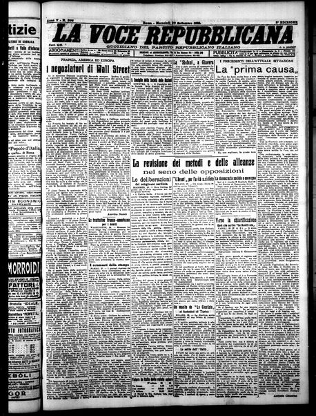 La voce repubblicana : quotidiano del Partito repubblicano italiano