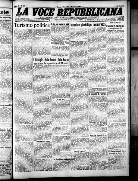 La voce repubblicana : quotidiano del Partito repubblicano italiano