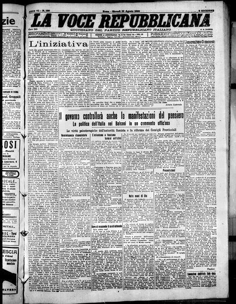 La voce repubblicana : quotidiano del Partito repubblicano italiano