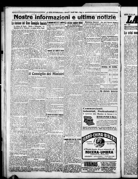 La voce repubblicana : quotidiano del Partito repubblicano italiano