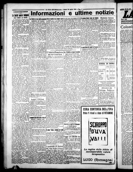 La voce repubblicana : quotidiano del Partito repubblicano italiano