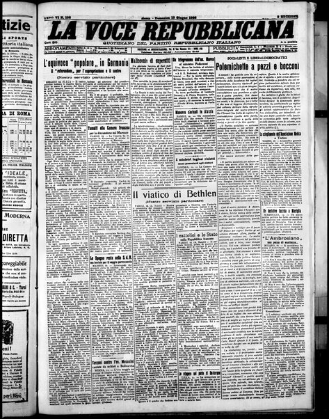 La voce repubblicana : quotidiano del Partito repubblicano italiano