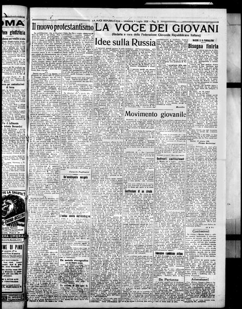 La voce repubblicana : quotidiano del Partito repubblicano italiano