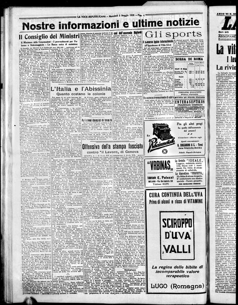 La voce repubblicana : quotidiano del Partito repubblicano italiano