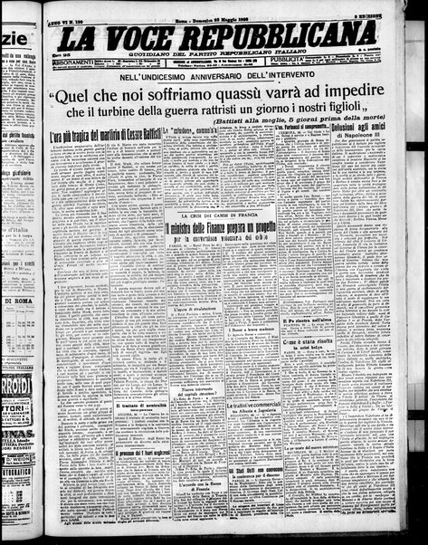 La voce repubblicana : quotidiano del Partito repubblicano italiano