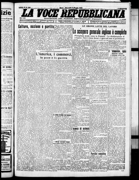 La voce repubblicana : quotidiano del Partito repubblicano italiano