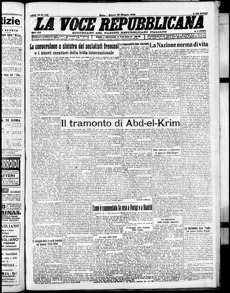 La voce repubblicana : quotidiano del Partito repubblicano italiano