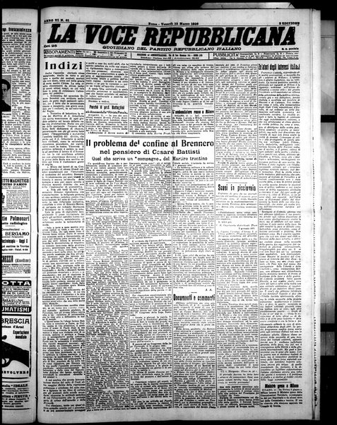 La voce repubblicana : quotidiano del Partito repubblicano italiano