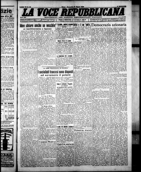 La voce repubblicana : quotidiano del Partito repubblicano italiano