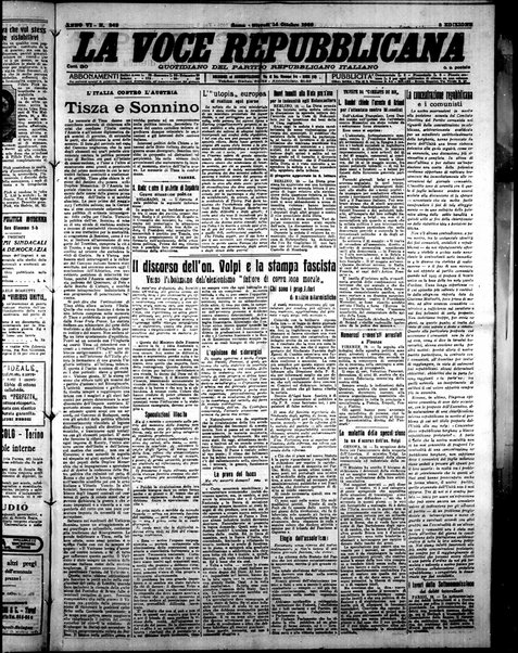 La voce repubblicana : quotidiano del Partito repubblicano italiano