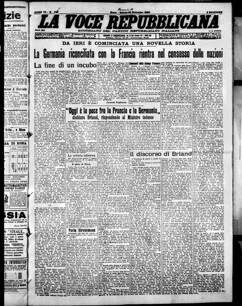 La voce repubblicana : quotidiano del Partito repubblicano italiano