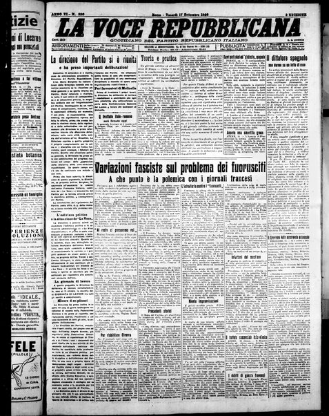 La voce repubblicana : quotidiano del Partito repubblicano italiano