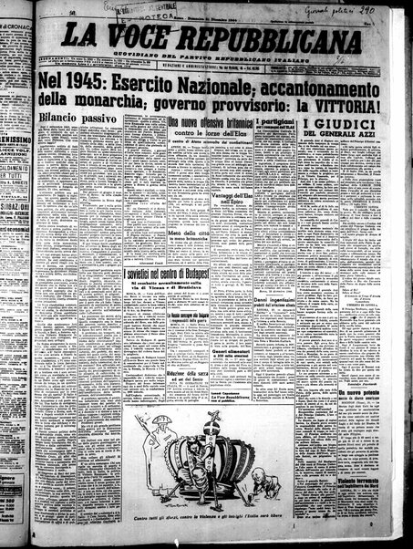 La voce repubblicana : quotidiano del Partito repubblicano italiano