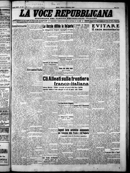 La voce repubblicana : quotidiano del Partito repubblicano italiano