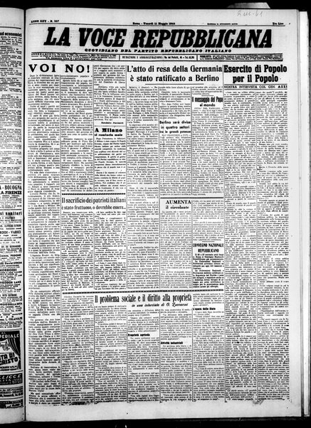 La voce repubblicana : quotidiano del Partito repubblicano italiano