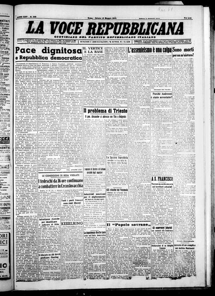 La voce repubblicana : quotidiano del Partito repubblicano italiano