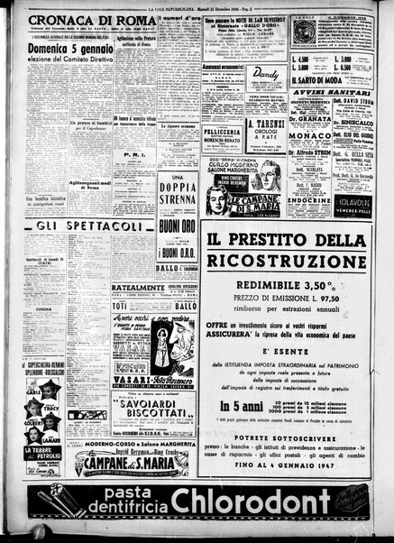 La voce repubblicana : quotidiano del Partito repubblicano italiano