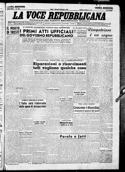 La voce repubblicana : quotidiano del Partito repubblicano italiano