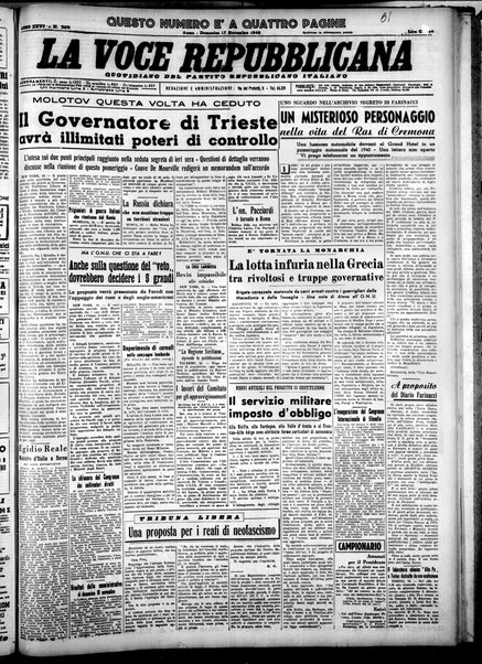 La voce repubblicana : quotidiano del Partito repubblicano italiano