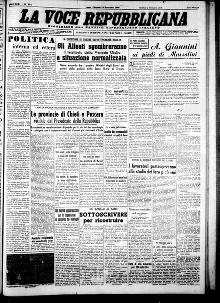 La voce repubblicana : quotidiano del Partito repubblicano italiano